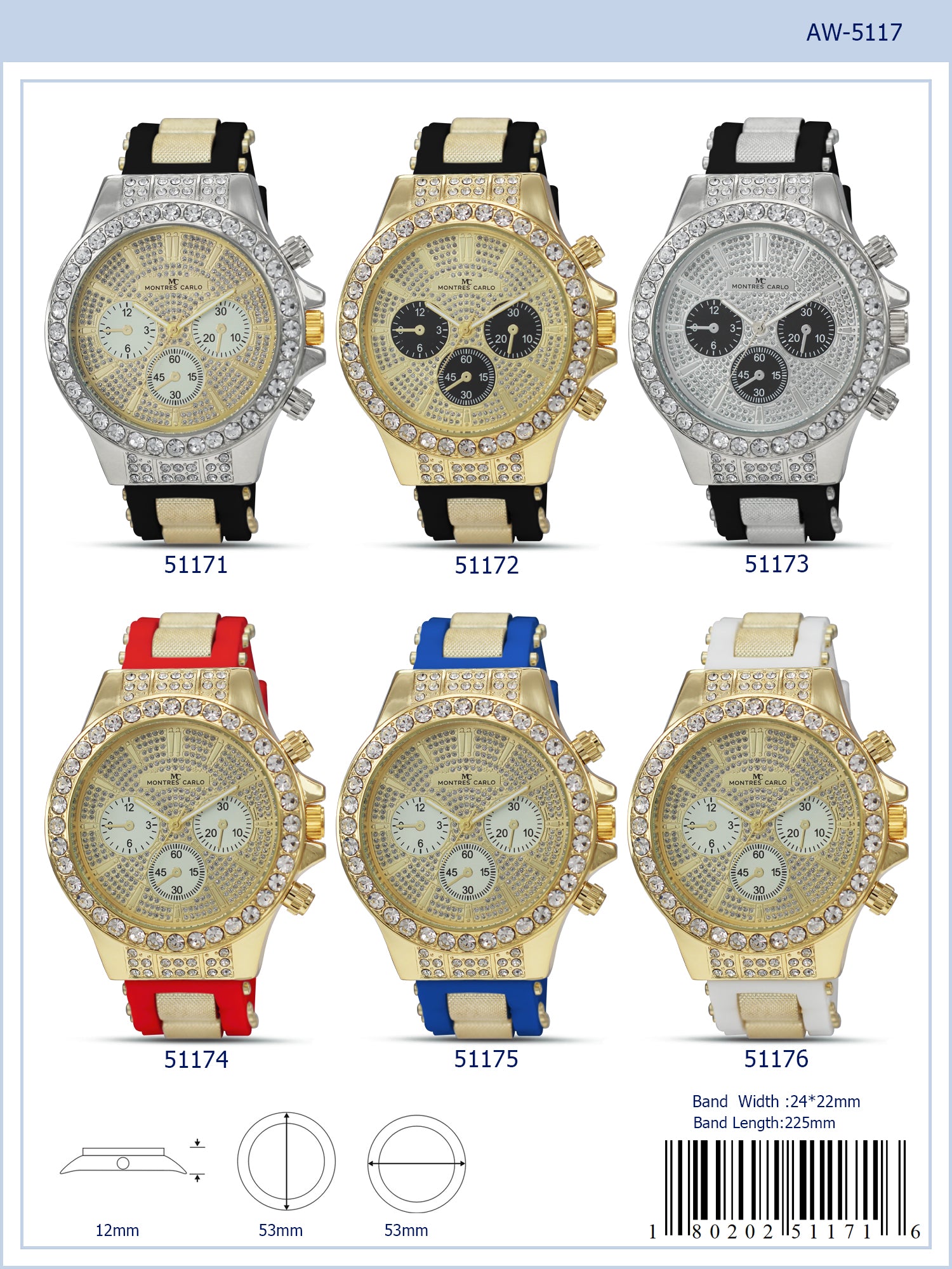 5117 - Reloj con banda bala