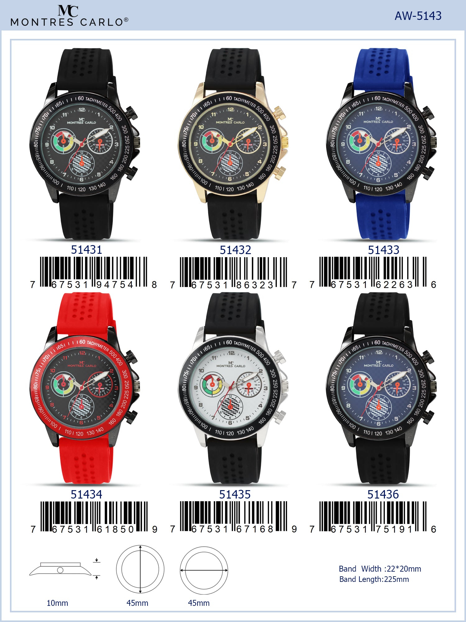 5143 - Reloj con correa de silicona