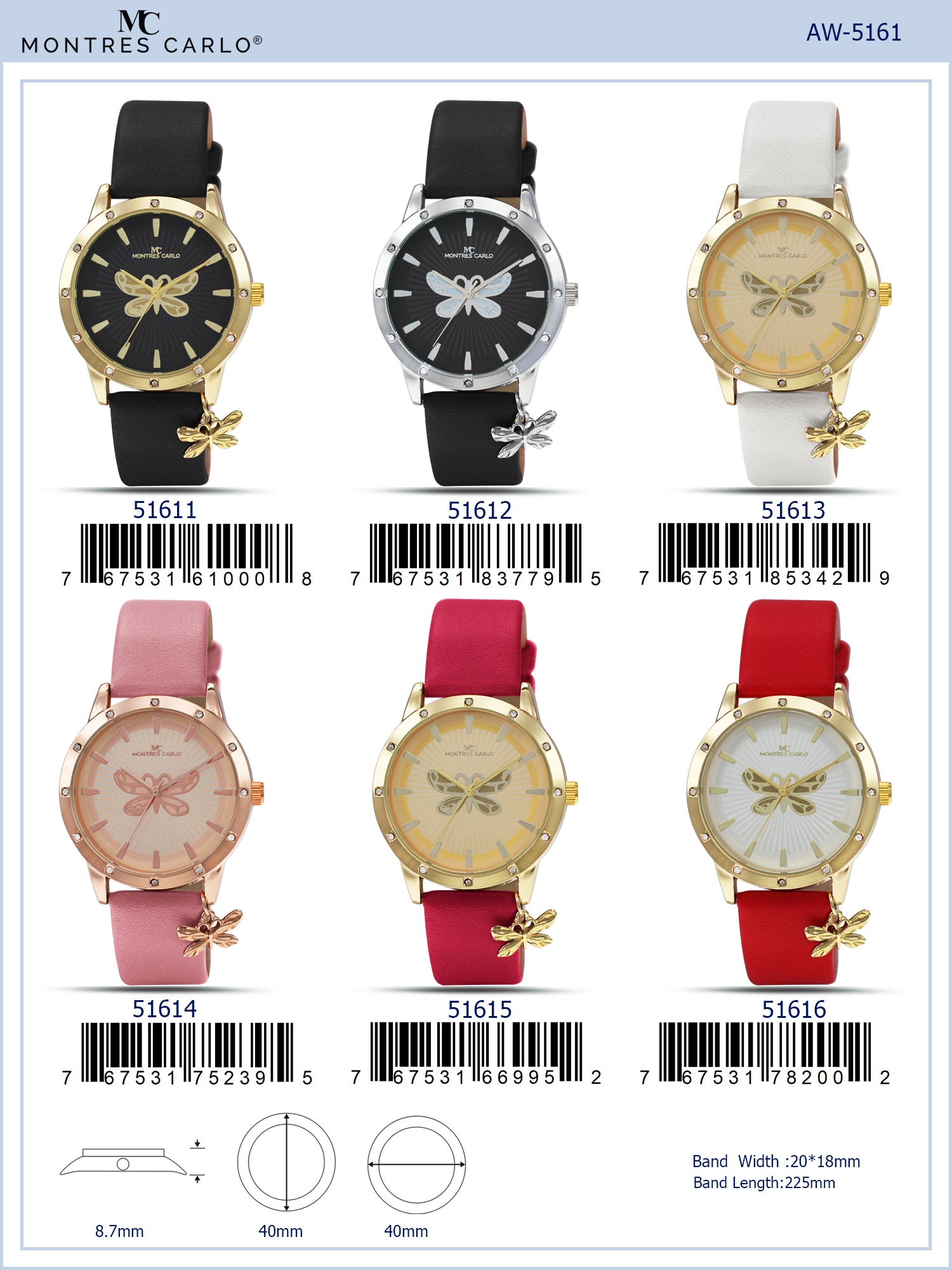 5161 - Reloj con correa de cuero vegano