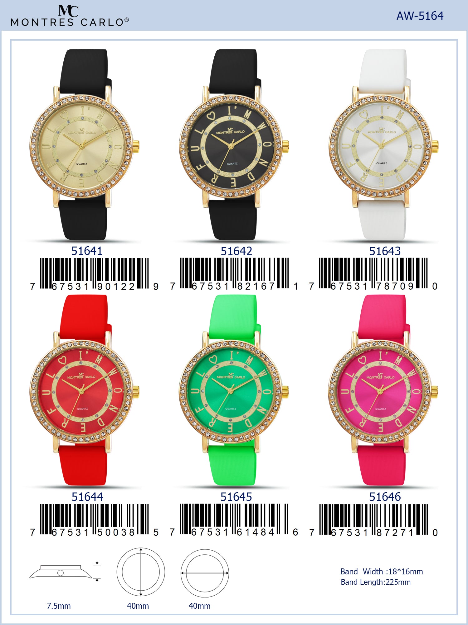 5164 - Reloj con correa de silicona