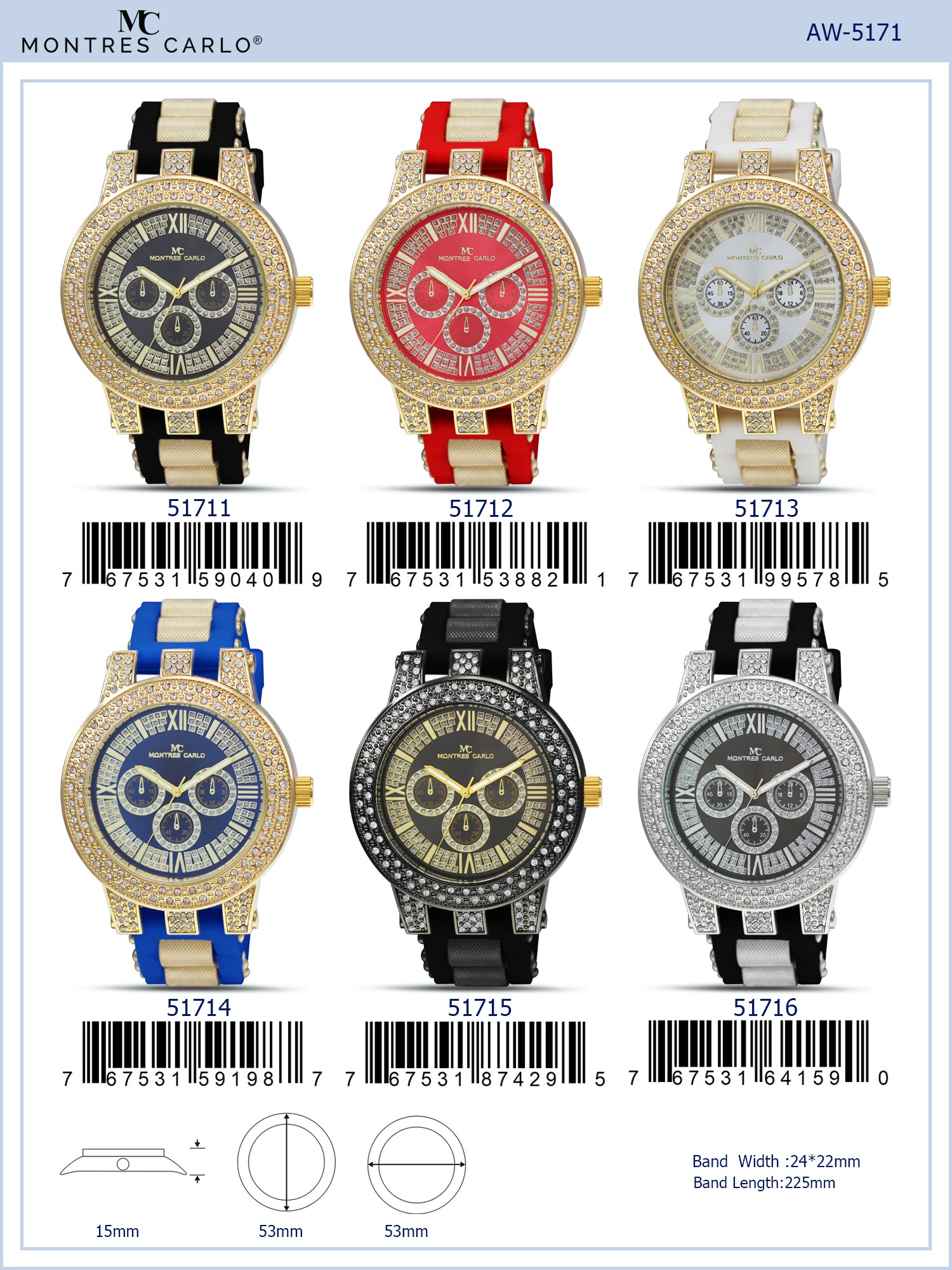 5171 - Reloj con banda bala