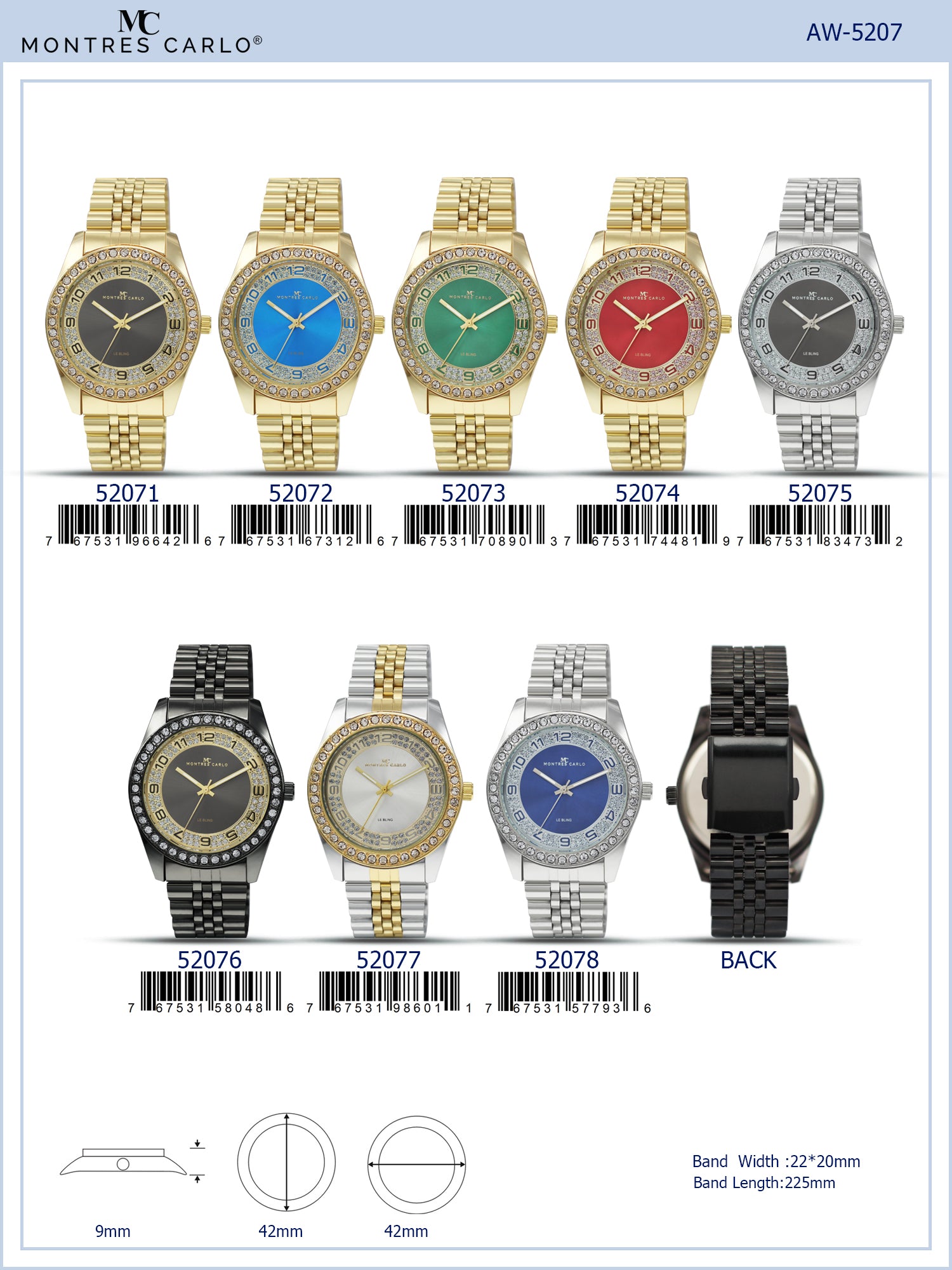 5207 - Reloj con correa de metal