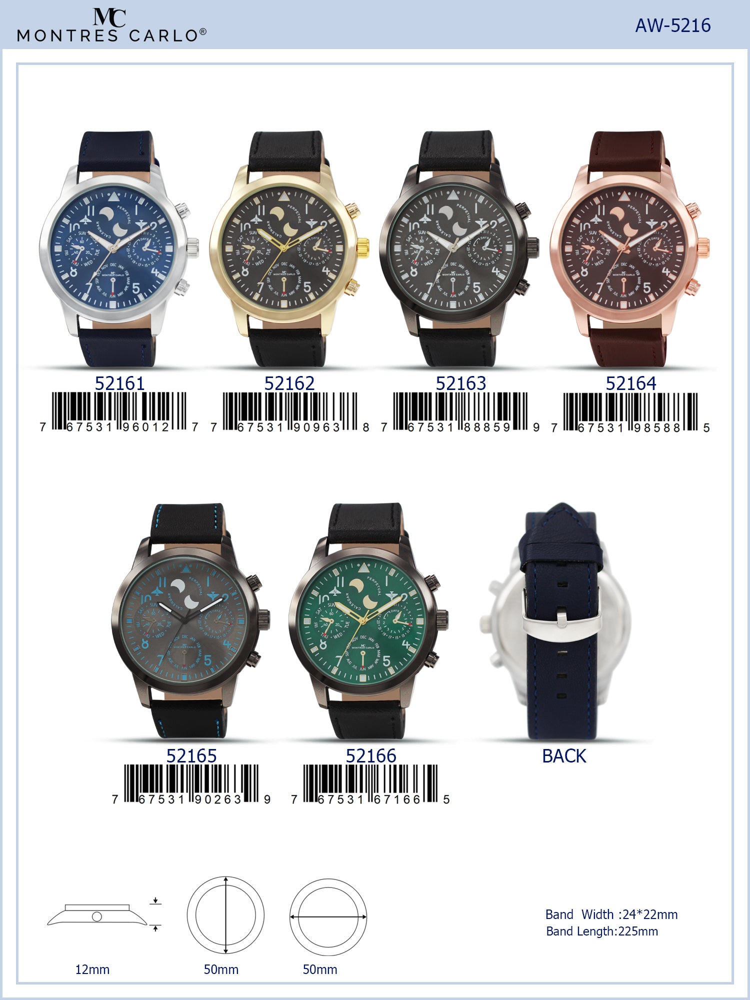 5216 - Reloj con correa de cuero vegano