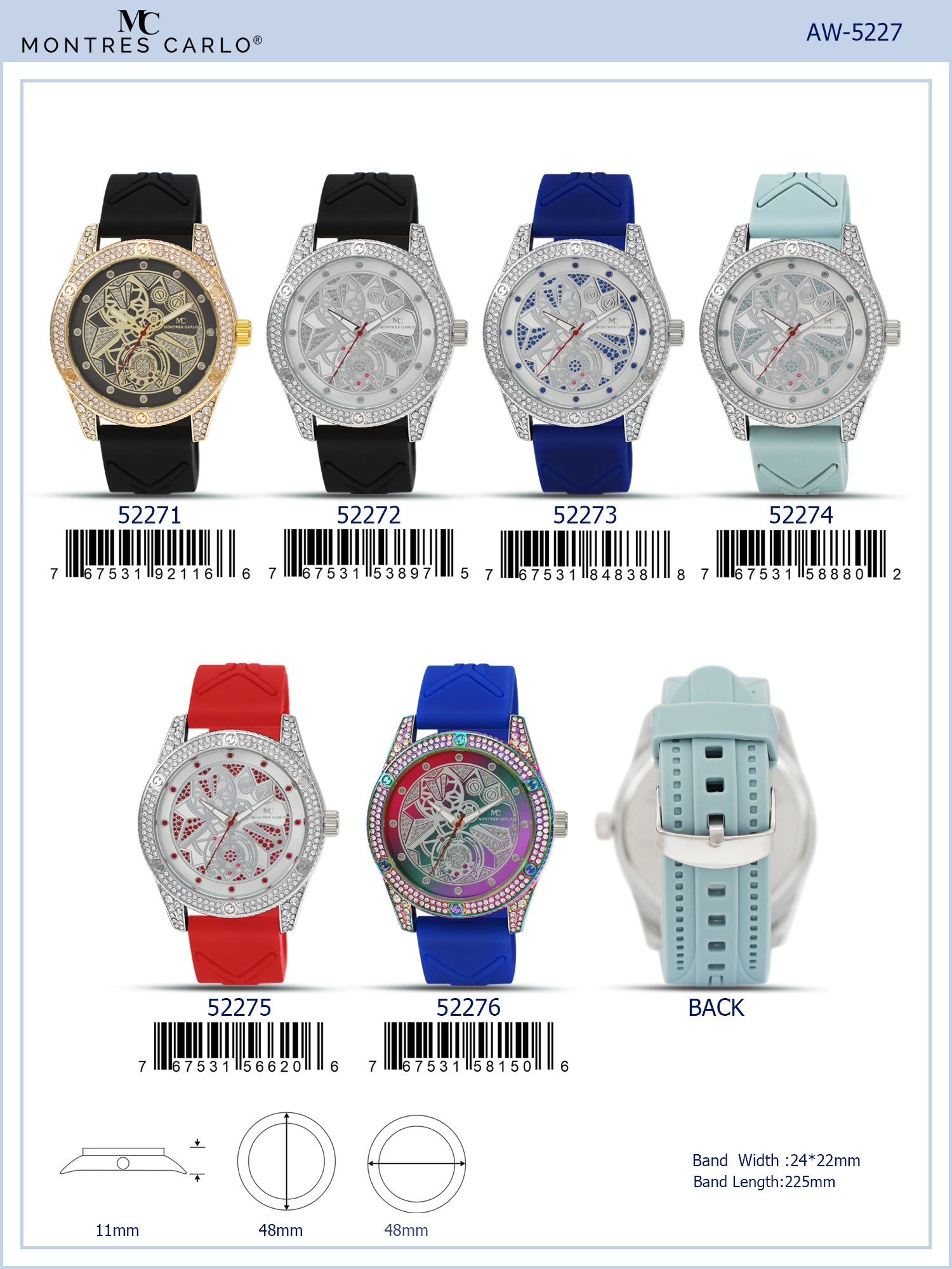 5227 - Silicon Band Watch