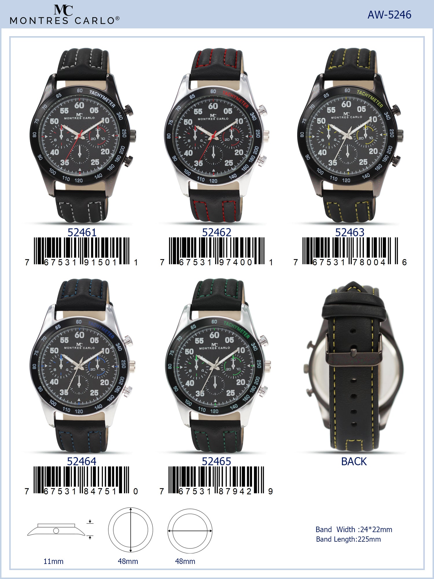 5246 - Faux Leather Band Watch