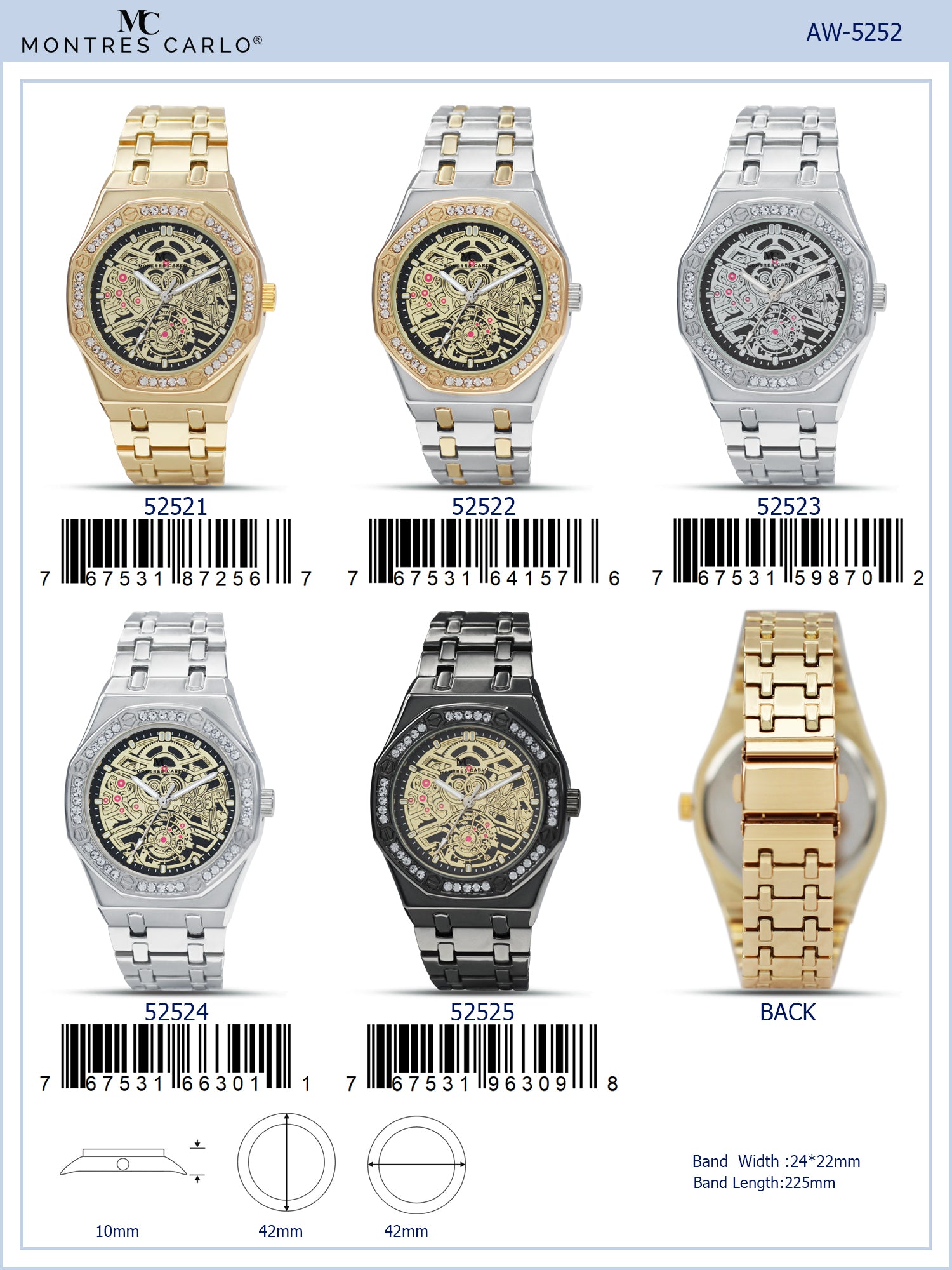 5252 - Reloj con correa de metal