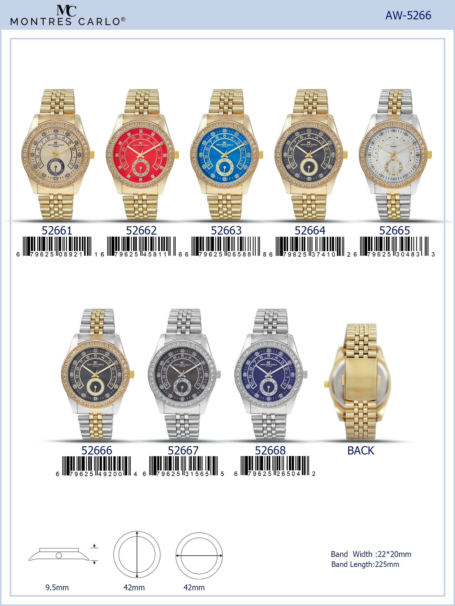 5266 - Reloj con correa de metal