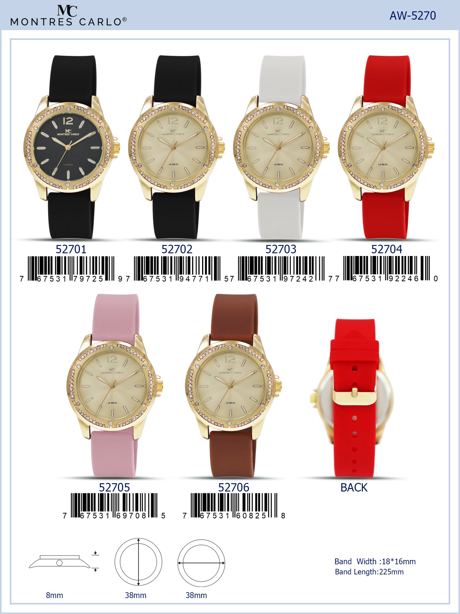 5270 - Reloj con correa de silicona