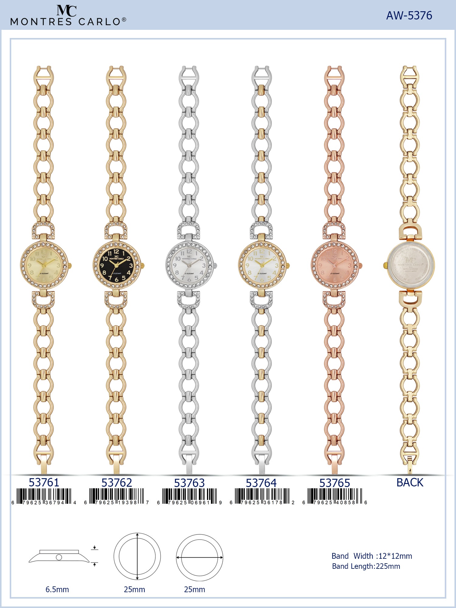5376-Montres Carlo Bracelet Watch