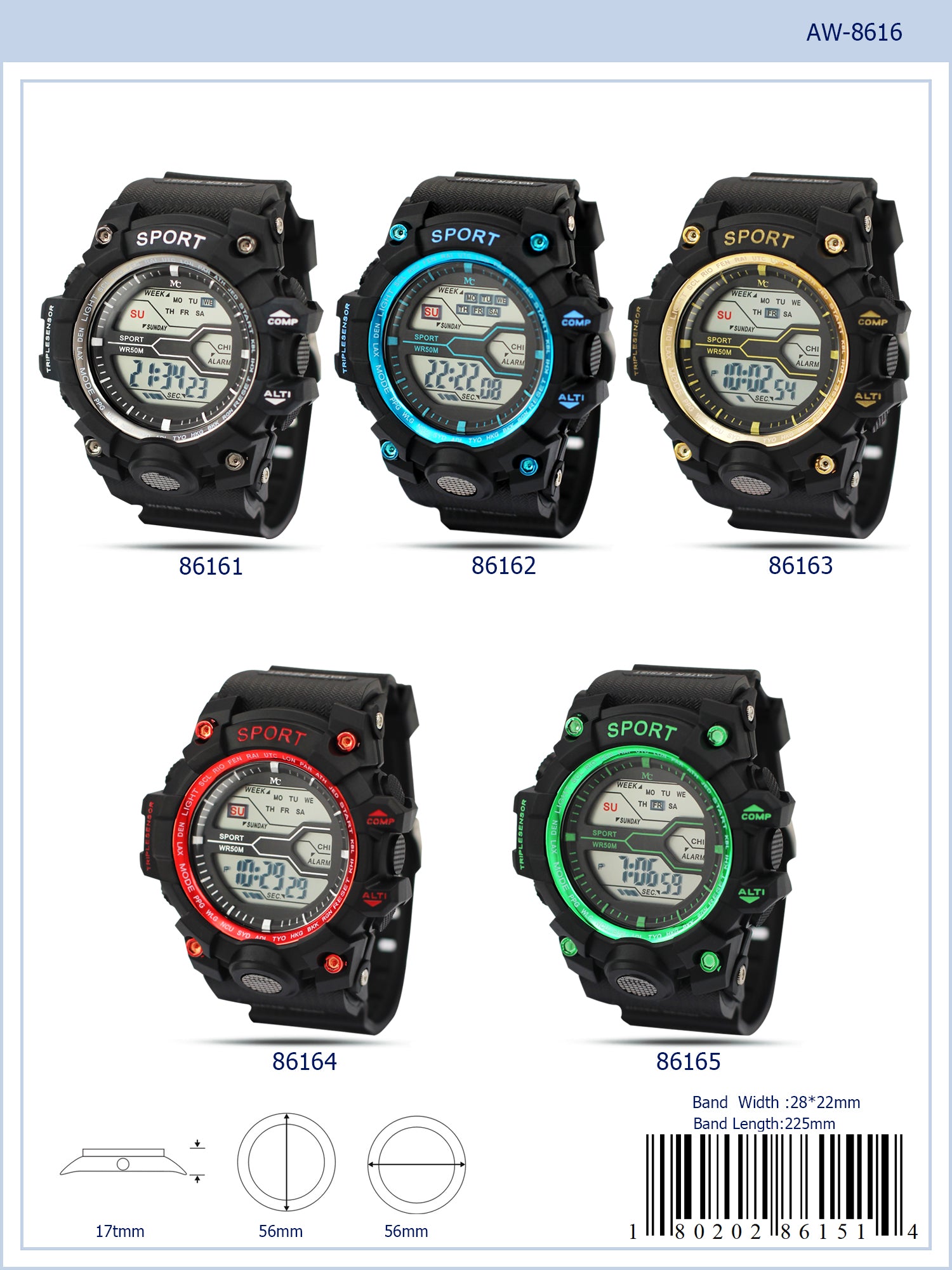 8616 - Digital Watch