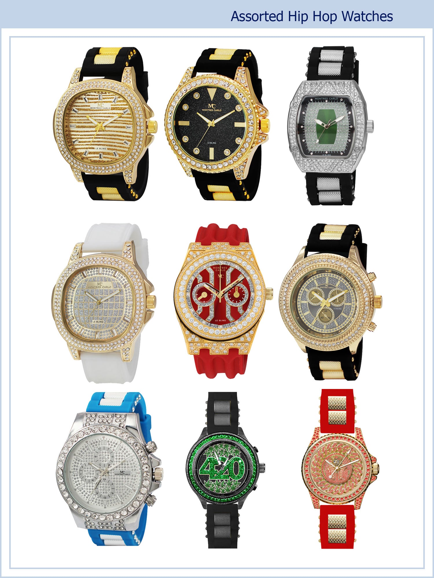 Exhibidor permanente con cerradura y 60 relojes (G-2009)