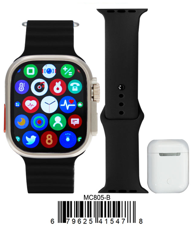 MC805 Smart Watch and Bluetooth Headphones