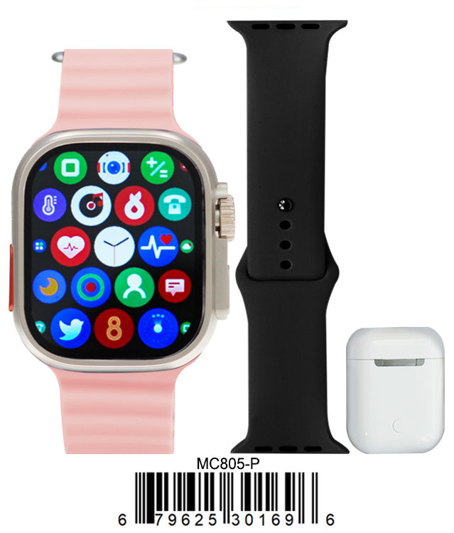 MC805 Smart Watch and Bluetooth Headphones