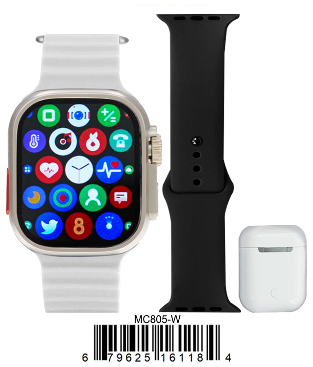 MC805 Smart Watch and Bluetooth Headphones