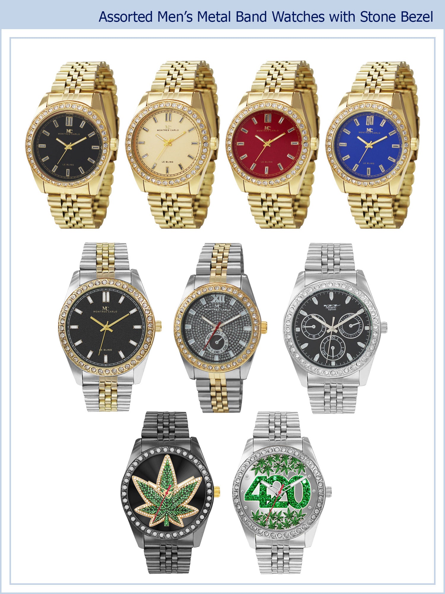 Exhibidor permanente con cerradura y 60 relojes (G-2009)