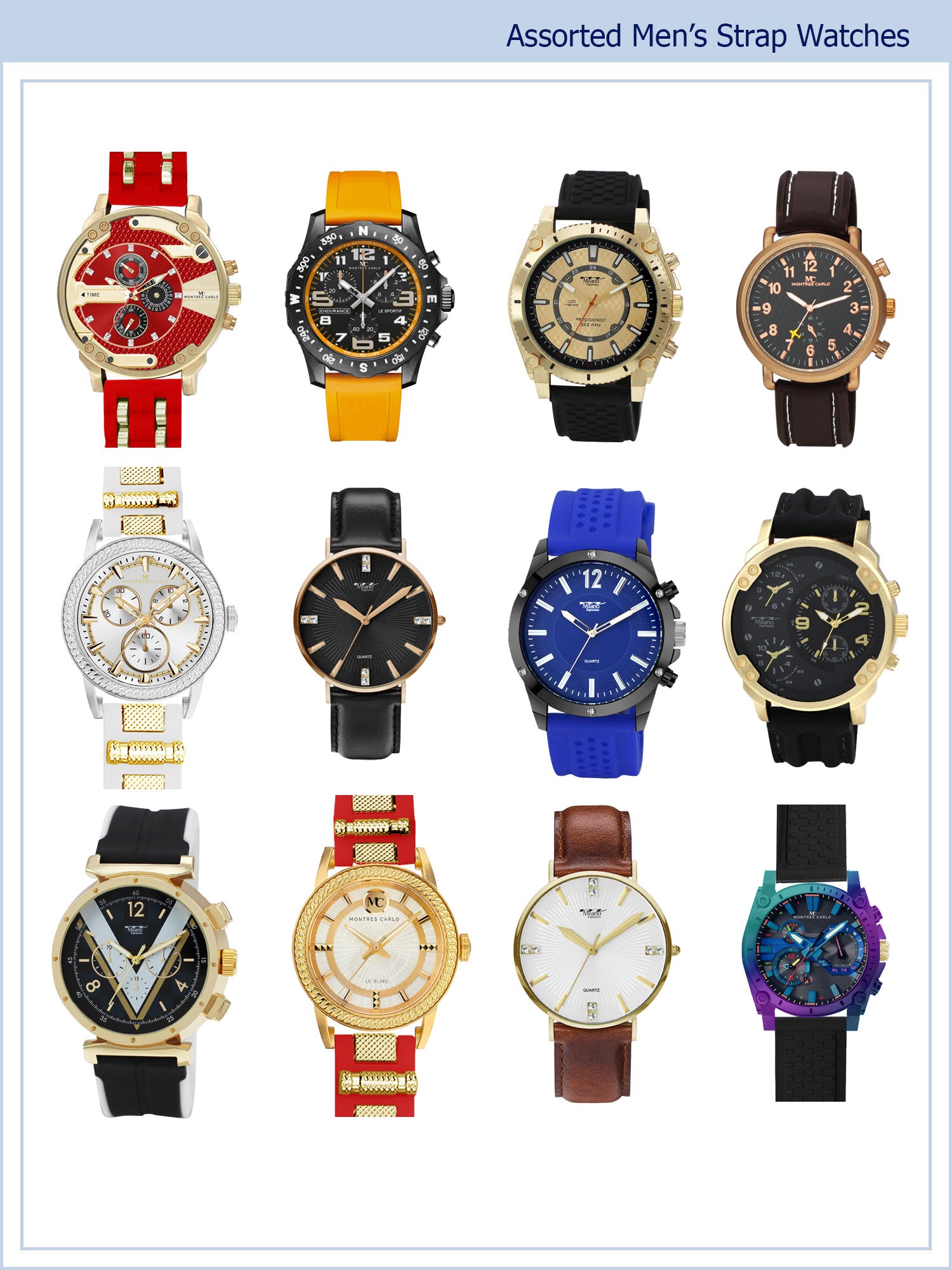 Exhibidor permanente con cerradura y 60 relojes (G-2009)