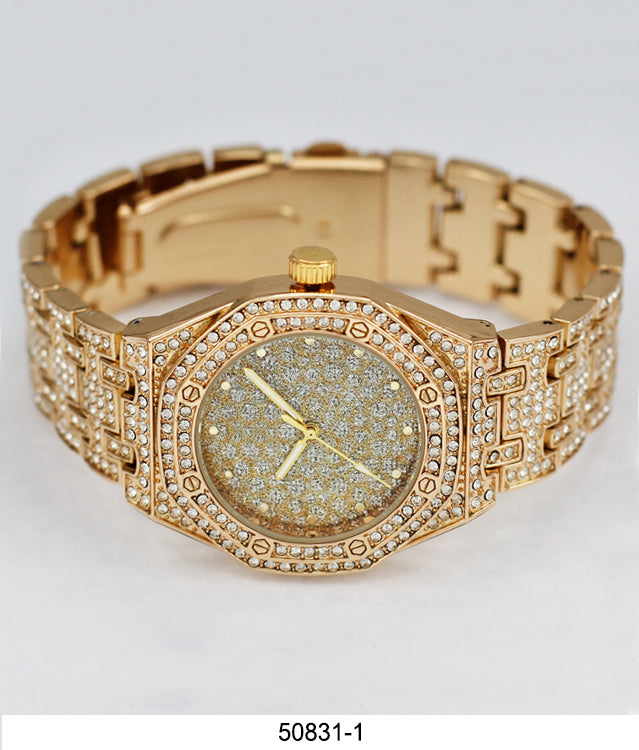 5083 - Boxed Ice Metal Bracelet Watch with Chain