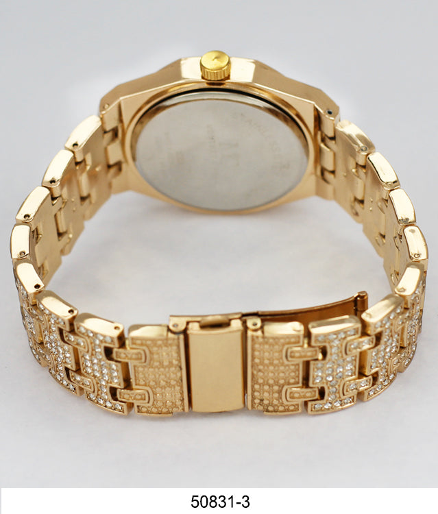 5083 - Boxed Ice Metal Bracelet Watch with Chain