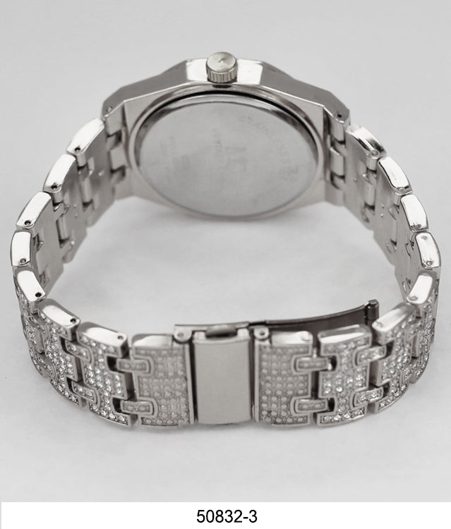 5083 - Boxed Ice Metal Bracelet Watch with Chain