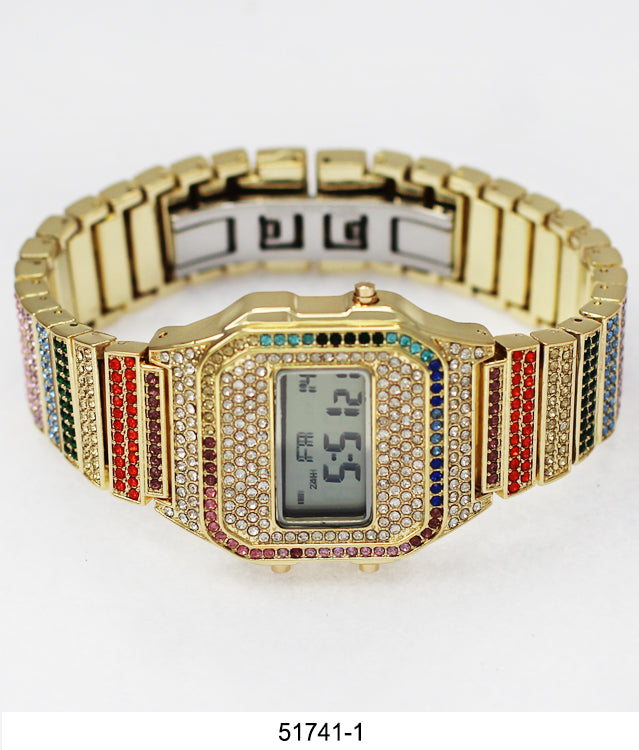 5174 - Iced Retro LCD Watch - Special