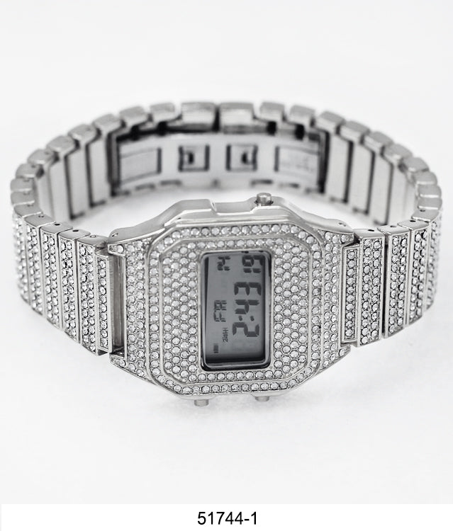 5174 - Iced Retro LCD Watch - Special