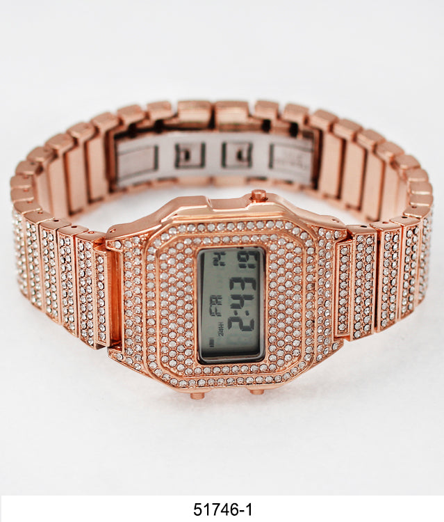 5174 - Iced Retro LCD Watch - Special