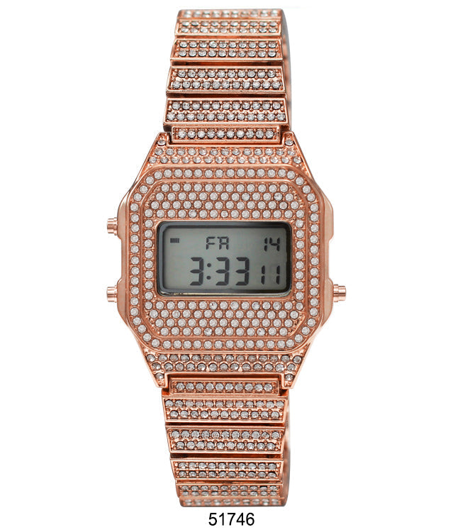 5174 - Iced Retro LCD Watch - Special