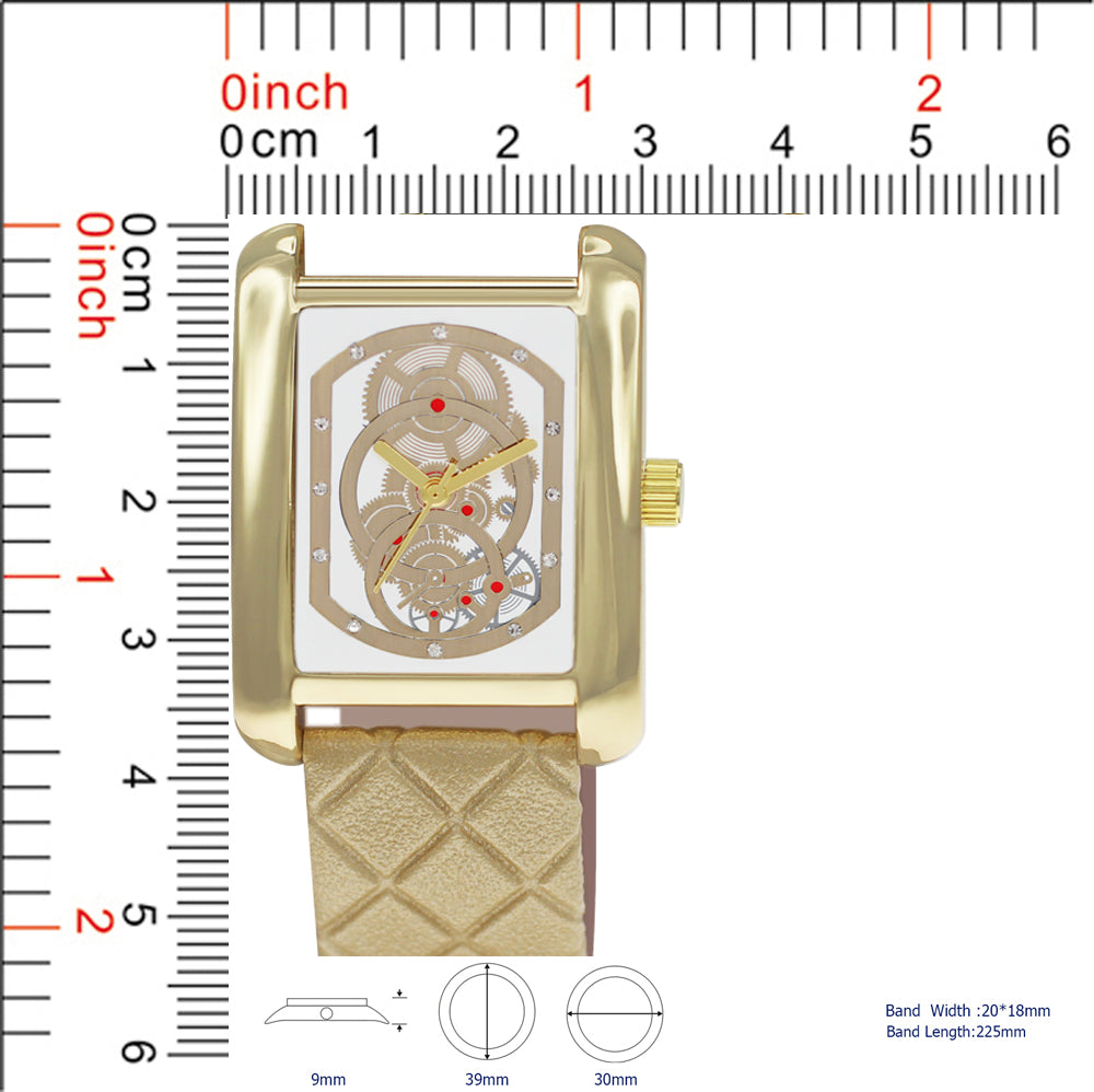 5256 - Reloj con correa de cuero vegano