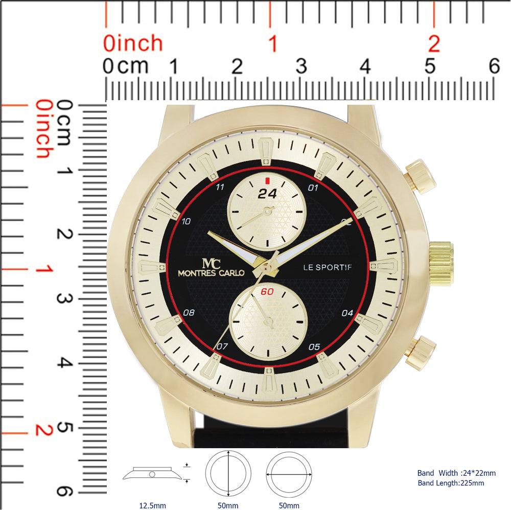 5416-Montres Carlo Silicone Band Watch