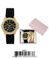 5451-JB31 Gift Boxed Rubber Band Watch with Jewelery Sets