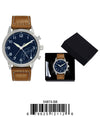 5487-B8-Gift Boxed Faux Leather Band Watch