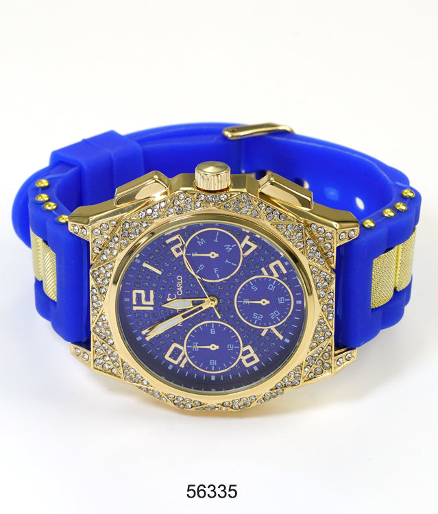 5633-Montres Carlo Silicon Band Watch