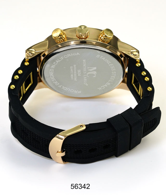 5634-Montres Carlo Silicon Band Watch