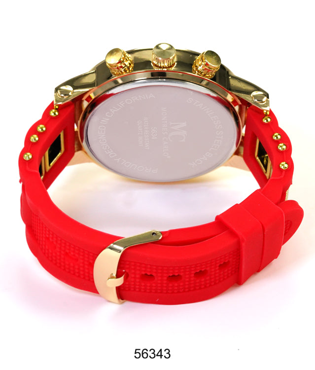 5634-Montres Carlo Silicon Band Watch
