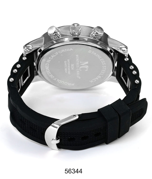 5634-Montres Carlo Silicon Band Watch