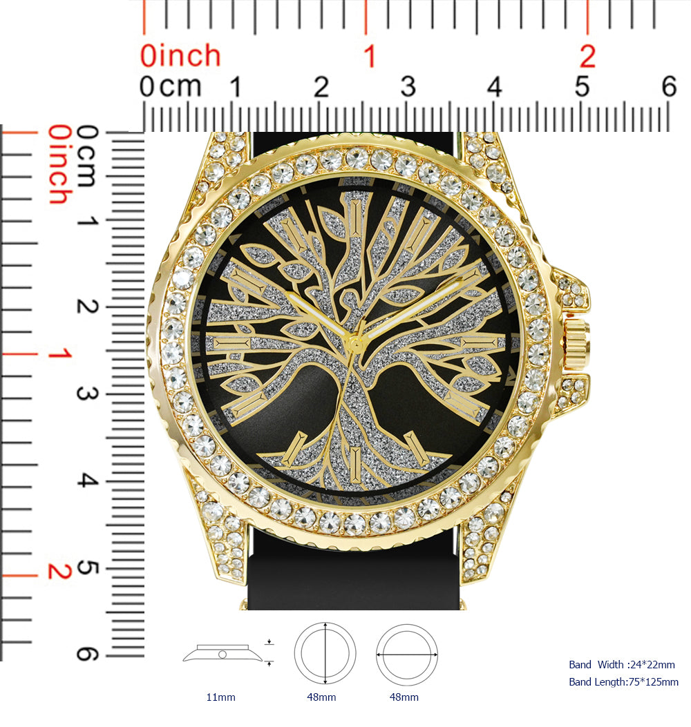 5635-Montres Carlo Silicon Band Watch