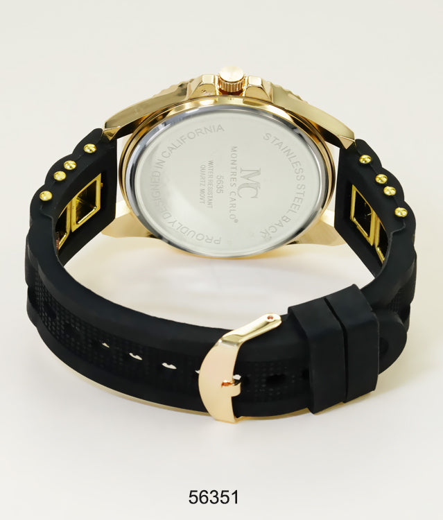 5635-Montres Carlo Silicon Band Watch