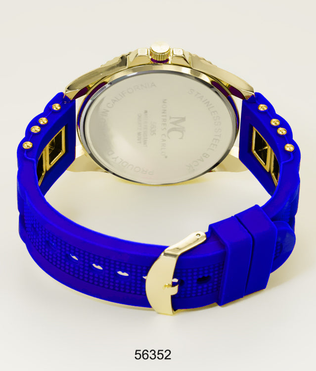 5635-Montres Carlo Silicon Band Watch