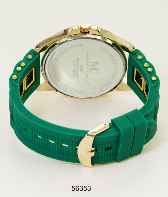 5635-Montres Carlo Silicon Band Watch