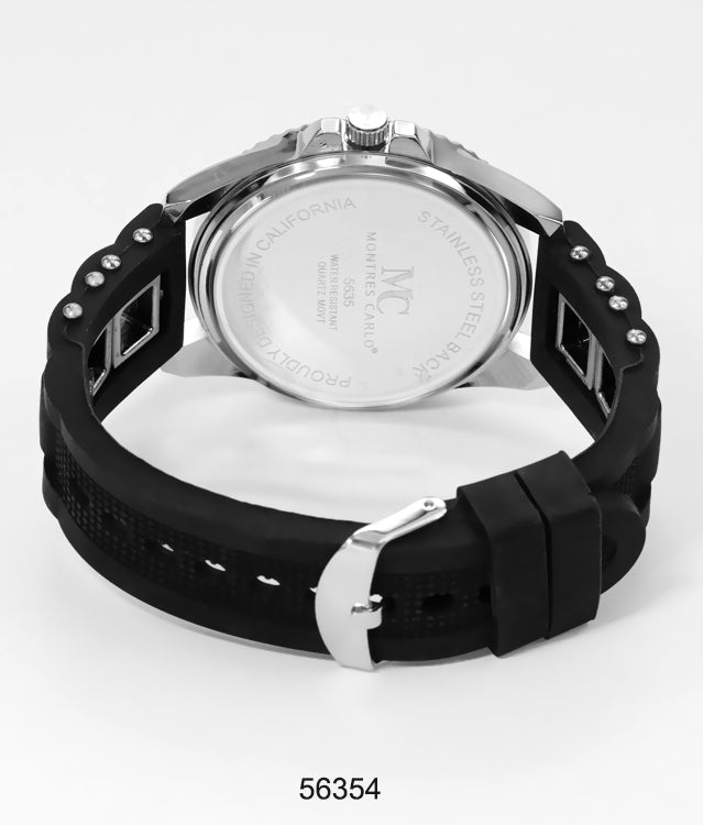 5635-Montres Carlo Silicon Band Watch