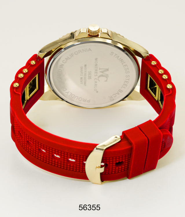 5635-Montres Carlo Silicon Band Watch