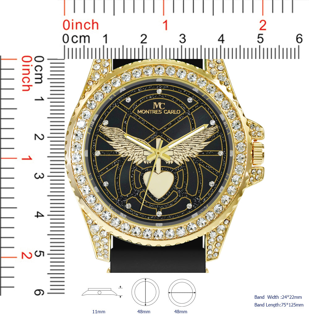 5657-Montres Carlo Silicon Band Watch