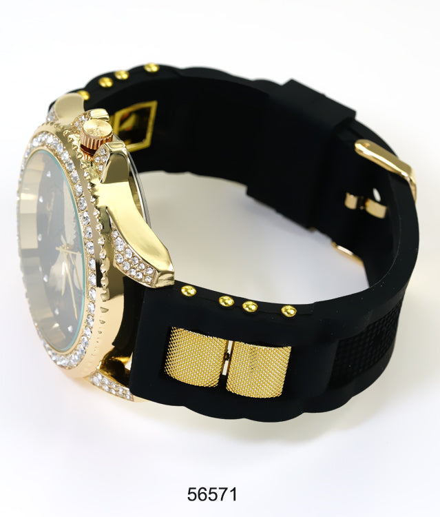5657-Montres Carlo Silicon Band Watch