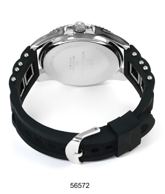 5657-Montres Carlo Silicon Band Watch