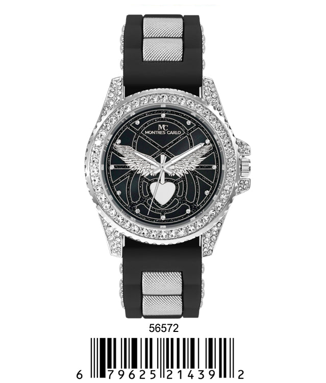 5657-Montres Carlo Silicon Band Watch
