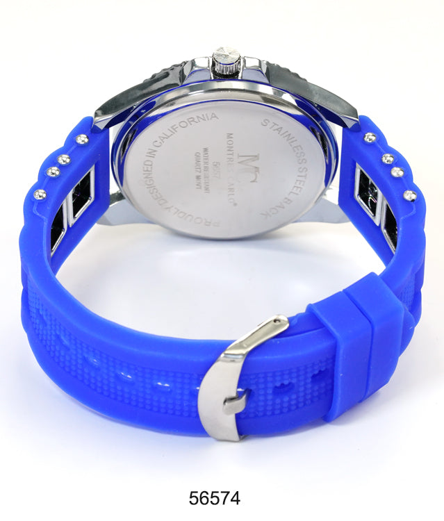 5657-Montres Carlo Silicon Band Watch