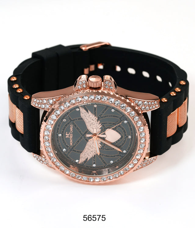 5657-Montres Carlo Silicon Band Watch