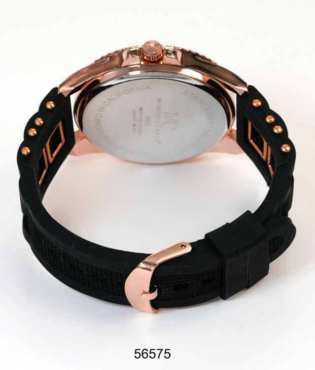 5657-Montres Carlo Silicon Band Watch