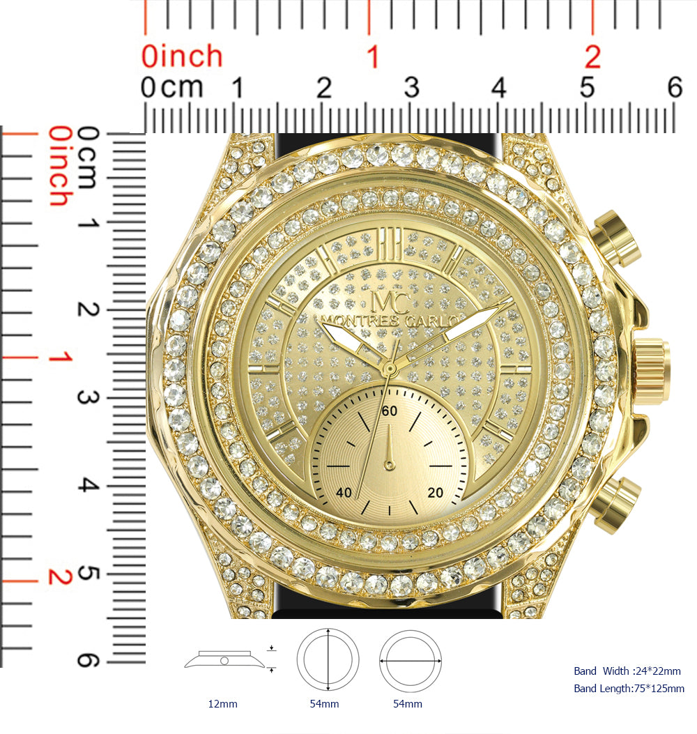 5682-Montres Carlo Silicon Band Watch