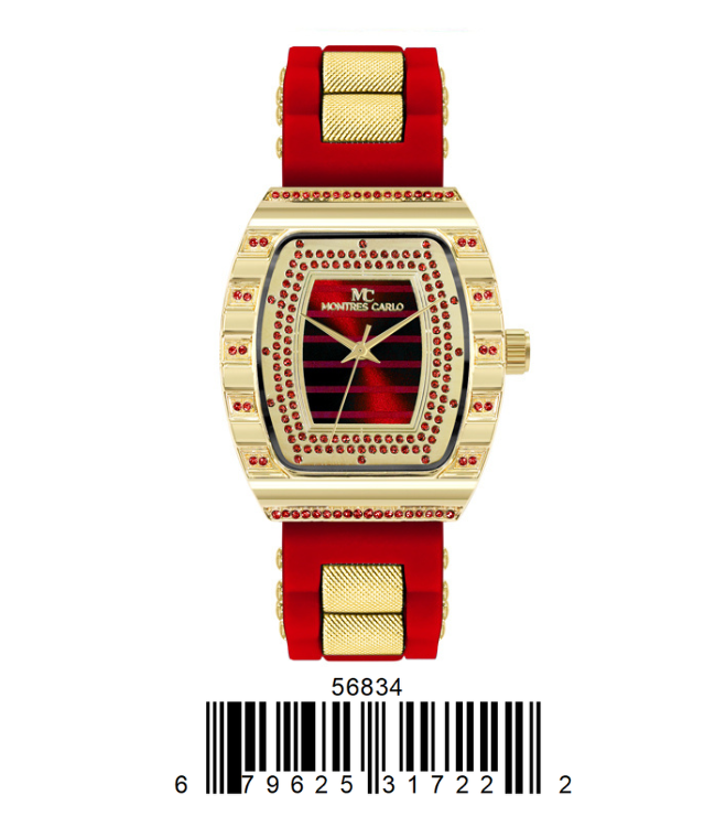 5683-Montres Carlo Silicon Band Watch